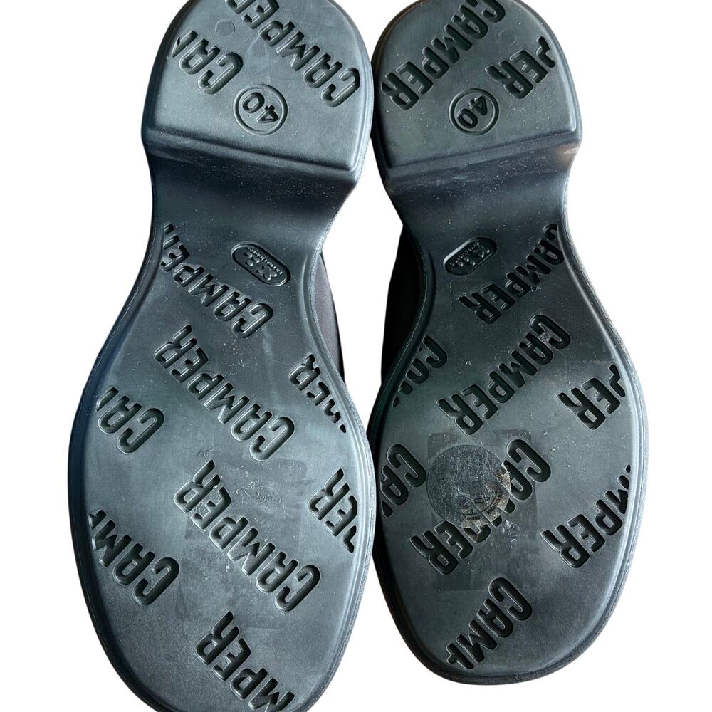 Camper Thelma Black 2 Strap Sandal w/ Block Heel Sz 10 - Picture 11 of 11